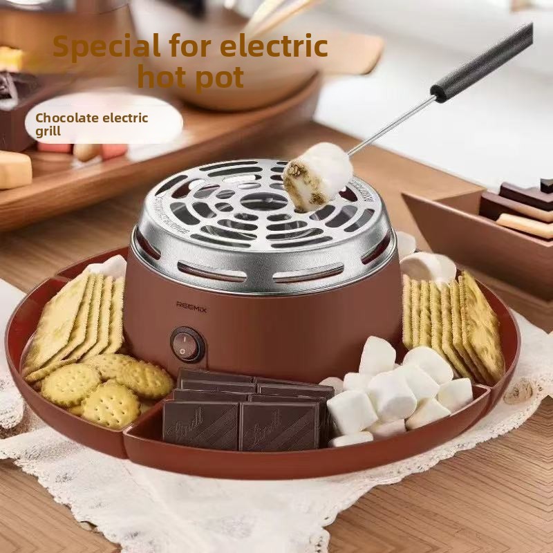 Chocolate Snack - Suikerspinmachine, snackvoedselverwerkingsapparatuur, nieuwe 2-in-1 chocoladesmeltkroes, suikerspinnemaker,