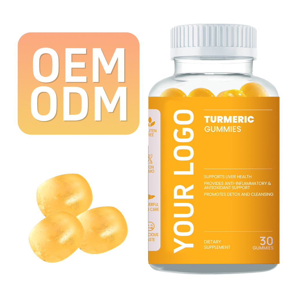 Gummy Candy - Verpakking voor kurkuma-gummy snoepjes, fles, wegwerpverpakking,