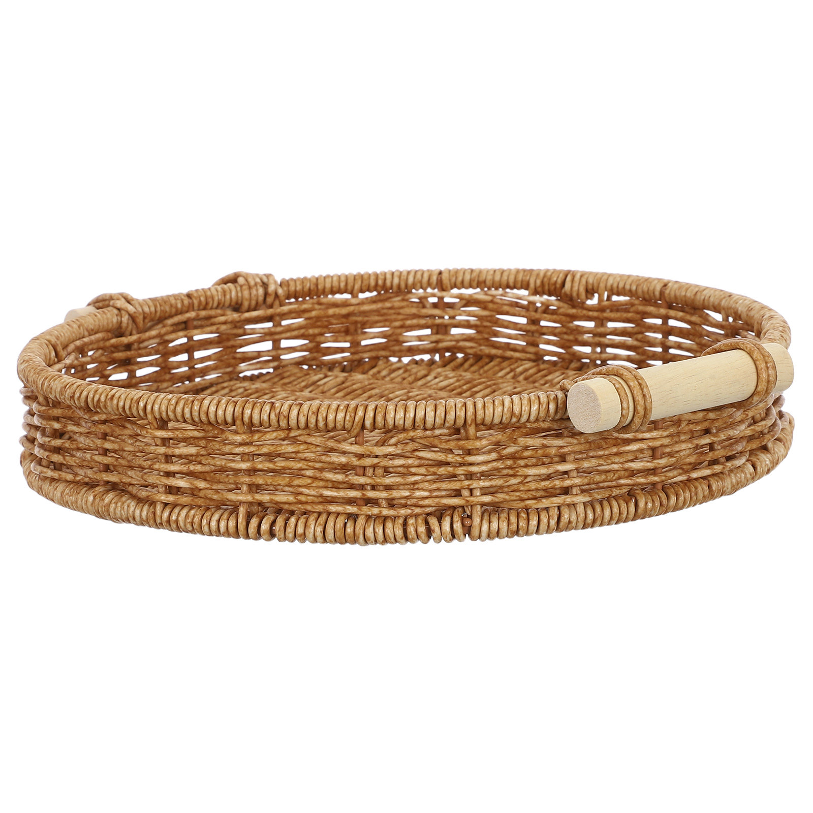 Food Snacks Drinks - Imitatie rotan broodmand, serveerschaal voor snacks,