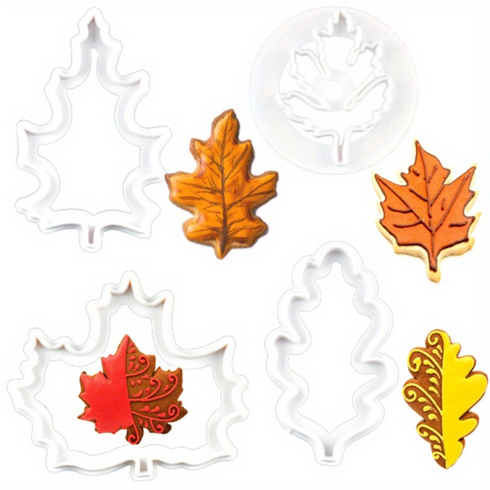 Cookies Pack - 4-delige set herfstblad koekjesvormpjes esdoorn, eik
