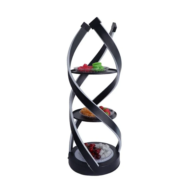 Seaweed Snack - Lichtgevende drielaagse spiraalvormige fruitplateau met led-verlichting,