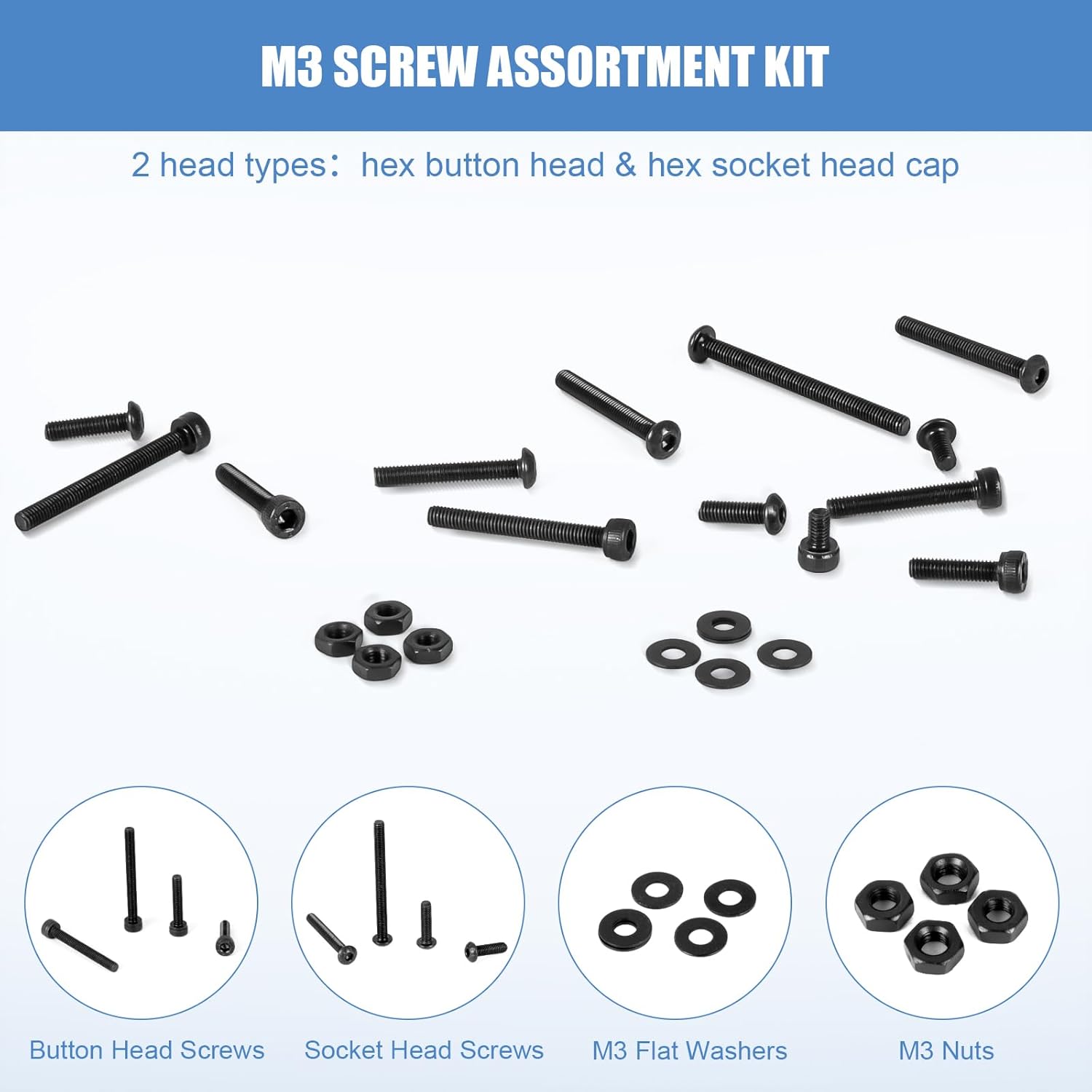 1600 stuks M3 metrische schroe - Nuts Mix recensie en prijs