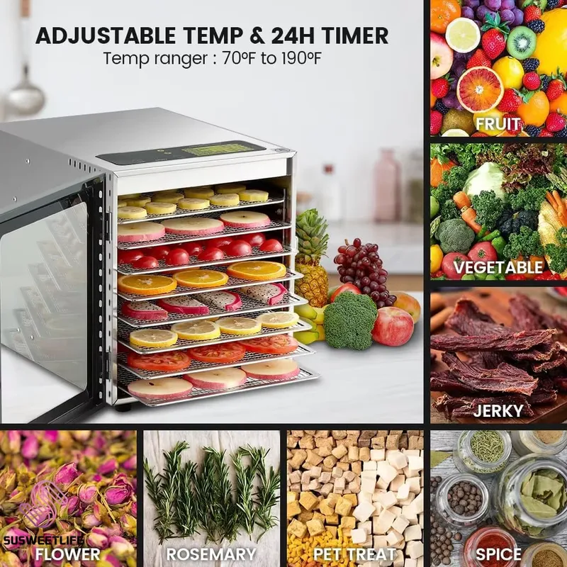 Grote capaciteit 8-bakjes voed - Healthy Snacks Food recensie en prijs