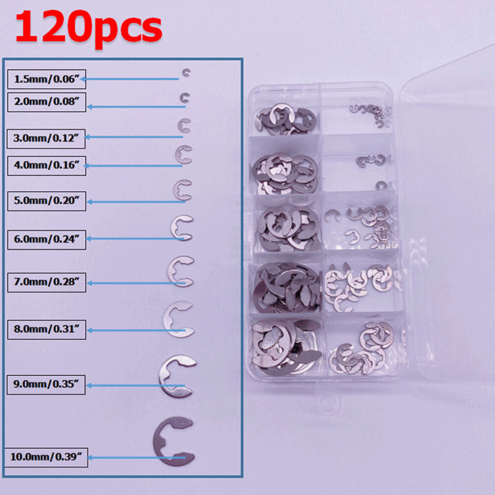 120 Stuks E-Clips C Clips Rvs  - Nuts Mix recensie en prijs